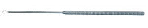BR Surgical BR Surgical Ear Curette Billeau 6-1/4 Inch Length Single-ended Round Knurled Handle 4 X 7 mm Tip Straight Sharp Teardrop Wire Loop Tip - FG44-18002