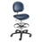 Millennium Series - Lab Stool Adjustable Contoured Seat, Backrest Pneumatic Height Adjustment 2 Inch Dual Wheel Nylon Casters Claret - 21521B-US357