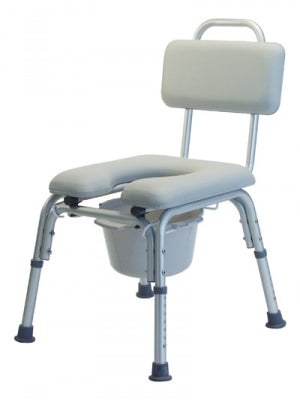 Graham-Field Lumex Platinum Collection Commode Chair Removable Arm Aluminum Frame Padded Back 17-1/2 to 22-1/2 Inch Height - 7947A