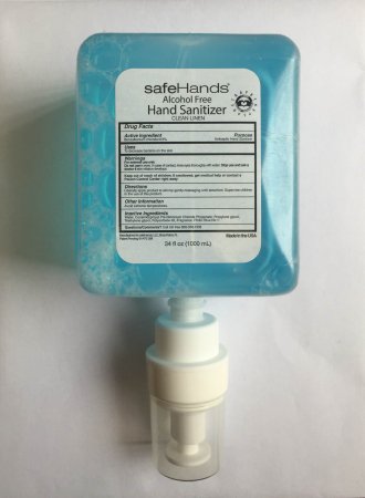 Safehands SafeHands Alcohol-Free Hand Sanitizer 1,000 mL BZK (Benzalkonium Chloride) Foaming Dispenser Refill Bottle - SHU-1008-4