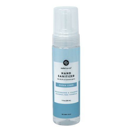 safeHands - Alcohol-Free Hand Sanitizer 7 oz. BZK (Benzalkonium Chloride) Foaming Bottle - SHC-7-12