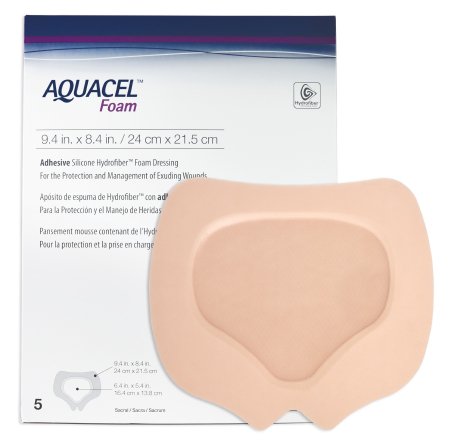 Aquacel - Silicone Foam Dressing 8 X 9 Inch Sacral Silicone Adhesive with Border Sterile - 420828
