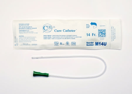 Cure Medical Cure Catheter Urethral Catheter Straight Tip 14 Fr. 16 Inch - 14