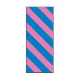 Key Surgical - Pre-Printed Label Multipurpose Label Blue / Pink Tape Stripes Patterned 1/4 Inch - T-320-0211