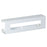 Clinton Industries Slimline Glove Box Holder Horizontal or Vertical Mount 2-Box White 4 X 5-1/2 X 20 Inch Powder Coated Metal - GW-2022