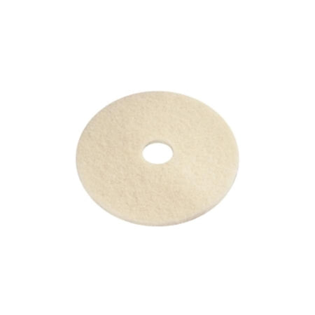 Combo - Hard Floor Burnishing Pad 20 Inch Cream Polyester / Natural Fiber - 402020