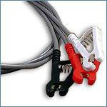Ivy Biomedical Leadwire 24 Inch, Red, White, Black, Metal, 3-Leads, AHA Color Code For Model 3000 Patient Monitor - 590407