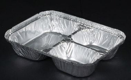Durable Inc Durable Foil Partitioned Foil Container Silver Disposable Aluminum - 210-35-L200H