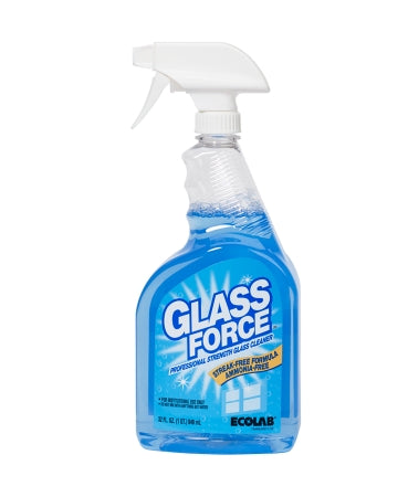 Ecolab Glass Force Glass / Surface Cleaner Non-ammoniated Liquid 32 oz. Bottle Floral Scent - 6125798
