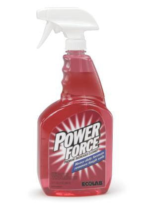 Ecolab Power Force Surface Cleaner / Degreaser Liquid 32 oz. Bottle Citrus Scent - 6114544