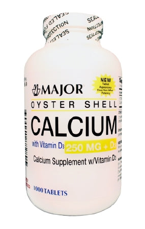 Major Pharmaceuticals Major Joint Health Supplement Calcium Carbonate 250 mg Strength Tablet 1000 per Bottle - 904188280