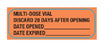 UAL - Pre-Printed Label Anesthesia Label Fluorescent Red Paper Mutildose Syringe Label - UL353591V