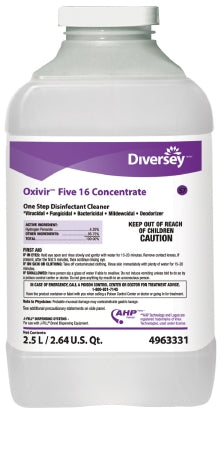 Lagasse Oxivir Five 16 Surface Disinfectant Cleaner Peroxide Based Liquid Concentrate 2.5 Liter Bottle Scented - DVS4963331