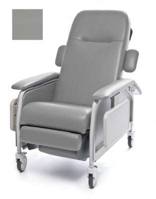 Graham-Field Lumex Clinical Care 3-Position Recliner Dove Patriot Plus Fabric Four Tente Swivel Caster, Three Locking Caster Four Tente Swivel Caster, Three Locking Caster - FR577RG8567