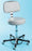 Blickman Blickman Built Exam Stool Backrest Pneumatic Height Adjustment 5 Casters Slate - 1041206008