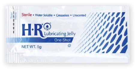 HR Pharmaceuticals HR One Shot Lubricating Jelly 5 Gram Individual Packet Sterile - 209