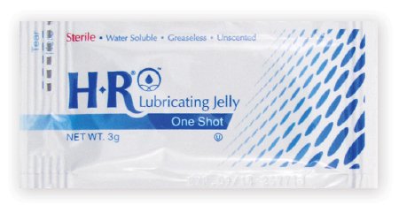 HR Pharmaceuticals HR One Shot Lubricating Jelly 3 Gram Individual Packet Sterile - 207