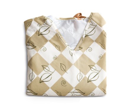 E*Star - Patient Exam Gown Large Leaves Sand Print Reusable - 74750448