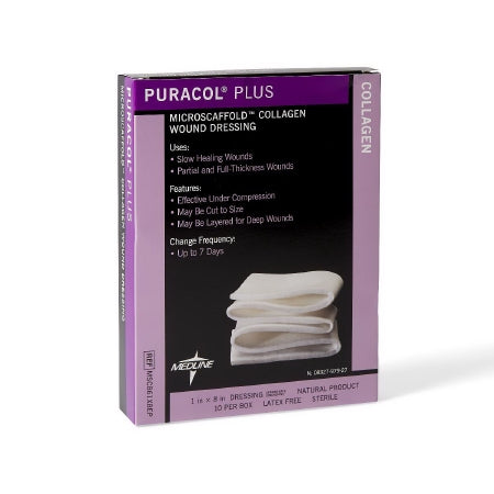 Puracol Plus - Collagen Dressing Without Border Collagen 1 X 8 Inch 10 Count - Medline - MSC861X8EP