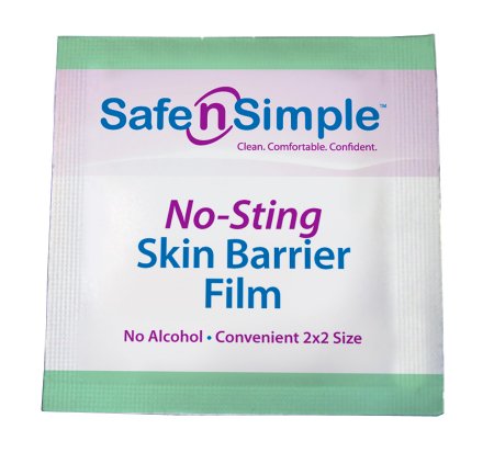 Safe N Simple Skin Barrier Wipe  No-Sting 60% / 20% Strength Purified Water / Polyvinylpyrrolidone / Glycerin / Propylene Glycol Individual Packet Sterile - SNS80725