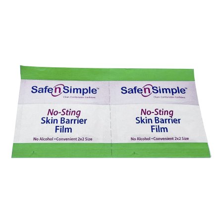Safe N Simple No-Sting - Skin Barrier Wipe 60% / 20% Strength Purified Water / Polyvinylpyrrolidone / Glycerin / Propylene Glycol Individual Packet Sterile - SNS80725