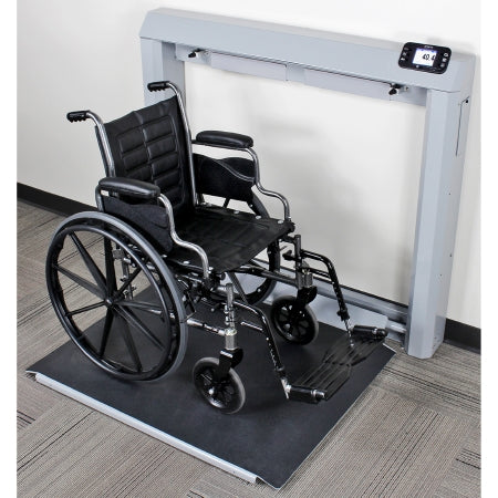 Detecto - Wheelchair Scale Digital Display 1000 lbs. / 474 kg Capacity Black / White AC Adapter / Battery Operated - 7550