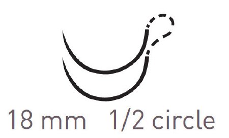 Quill Knotless Tissue-Closure Device - Suture with Needle Absorbable Uncoated Violet Suture Barbed Monofilament PDO (Polydioxanone) Size 0 14 cm Suture Double-Armed 18 mm Length 1/2 Circle Diamond Point Needle - RA-1001Q