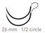 Quill Knotless Tissue-Closure Device - Suture with Needle Absorbable Uncoated Violet Suture Barbed Monofilament PDO (Polydioxanone) Size 2 14 cm Suture Double-Armed 26 mm Length 1/2 Circle Diamond Point Needle - RA-1006Q