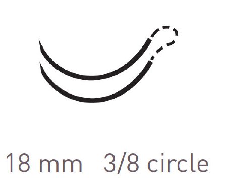 Quill Knotless Tissue-Closure Device - Suture with Needle Absorbable Uncoated Violet Suture Barbed Monofilament PDO (Polydioxanone) Size 4 - 0 7 cm Suture Double-Armed 18 mm Length 3/8 Circle Diamond Point Needle - RA-1012Q-0