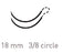 Quill Knotless Tissue-Closure Device - Suture with Needle Absorbable Uncoated Violet Suture Barbed Monofilament PDO (Polydioxanone) Size 4 - 0 7 cm Suture Double-Armed 18 mm Length 3/8 Circle Diamond Point Needle - RA-1012Q-0