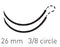 Quill Knotless Tissue-Closure Device - Suture with Needle Absorbable Uncoated Violet Suture Barbed Monofilament PDO (Polydioxanone) Size 3 - 0 14 cm Suture Double-Armed 26 mm Length 3/8 Circle Diamond Point Needle - RA-1021Q