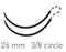 Surgical Specialties Quill Knotless Tissue-Closure Device Suture with Needle Absorbable Uncoated Violet Suture Barbed Monofilament PDO (Polydioxanone) Size 2-0 24 X 24 cm Double-Armed 26 mm Length 3/8 Circle Diamond Point Needle - RA-1028Q