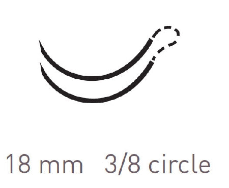 Surgical Specialties Quill Knotless Tissue-Closure Device Suture with Needle Absorbable Uncoated Violet Suture Barbed Monofilament PDO (Polydioxanone) Size 2-0 24 X 24 cm Double-Armed 18 mm Length 3/8 Circle Reverse Cutting Needle - RA-1036Q-0