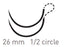 Quill Knotless Tissue-Closure Device - Suture with Needle Absorbable Uncoated Violet Suture Barbed Monofilament PDO (Polydioxanone) Size 2 - 0 40 cm Suture Double-Armed 26 mm Length 1/2 Circle Taper Point Needle - RA-1057Q