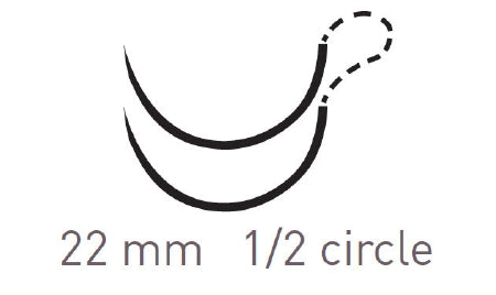 Surgical Specialties Quill Knotless Tissue-Closure Device Suture with Needle Absorbable Uncoated Violet Suture Barbed Monofilament PDO (Polydioxanone) Size 1 14 X 14 cm Double-Armed 22 mm Length 1/2 Circle Taper Point Needle - RA-1088Q