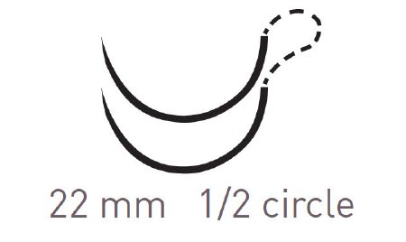 Quill Knotless Tissue-Closure Device - Suture with Needle Absorbable Uncoated Violet Suture Barbed Monofilament PDO (Polydioxanone) Size 1 14 cm Suture Double-Armed 22 mm Length 1/2 Circle Taper Point Needle - RA-1088Q