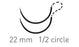 Quill Knotless Tissue-Closure Device - Suture with Needle Absorbable Uncoated Violet Suture Barbed Monofilament PDO (Polydioxanone) Size 1 14 cm Suture Double-Armed 22 mm Length 1/2 Circle Taper Point Needle - RA-1088Q