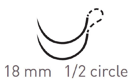 Surgical Specialties Quill Knotless Tissue-Closure Device, Monoderm Suture with Needle Absorbable Coated Undyed Suture Barbed Monofilament Polyglycolic Acid / PCL Size 2-0 16 X 16 cm Double-Armed 18 mm Length 1/2 Circle Taper Point Needle - RS-1000Q