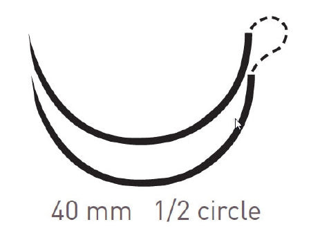 Surgical Specialties Quill Knotless Tissue-Closure Device Suture with Needle Absorbable Uncoated Violet Suture Barbed Monofilament PDO (Polydioxanone) Size 2 36 X 36 cm Double-Armed 40 mm Length 1/2 Circle Reverse Cutting Needle - RX-1066Q