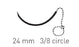 Quill Variable Loop Device, Monoderm - Suture with Needle Absorbable Uncoated Undyed Suture Barbed Monofilament Polyglycolic Acid / PCL Size 2 - 0 60 cm Suture 1-Needle 24 mm Length 3/8 Circle Reverse Cutting Needle - VLM-1001