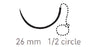 Quill Variable Loop Device, Monoderm - Suture with Needle Absorbable Uncoated Undyed Suture Barbed Monofilament Polyglycolic Acid / PCL Size 2 - 0 20 cm Suture 1-Needle 26 mm Length 1/2 Circle Diamond Point Needle - VLM-1004