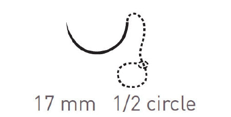 Quill Variable Loop Device, Monoderm - Suture with Needle Absorbable Uncoated Undyed Suture Barbed Monofilament Polyglycolic Acid / PCL Size 2 - 0 20 cm Suture 1-Needle 17 mm Length 1/2 Circle Taper Point Needle - VLM-1005