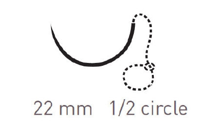 Quill Variable Loop Device - Suture with Needle Nonabsorbable Uncoated Undyed Suture Barbed Monofilament Polypropylene Size 0 30 cm Suture 1-Needle 22 mm Length 1/2 Circle Taper Point Needle - VLO-1001