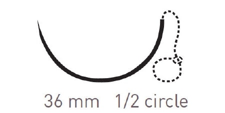 Quill Variable Loop Device - Suture with Needle Absorbable Uncoated Violet Suture Barbed Monofilament PDO (Polydioxanone) Size 0 20 cm Suture 1-Needle 36 mm Length 1/2 Circle Taper Point Needle - VLP-1001