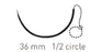 Quill Variable Loop Device - Suture with Needle Absorbable Uncoated Violet Suture Barbed Monofilament PDO (Polydioxanone) Size 0 30 cm Suture 1-Needle 36 mm Length 1/2 Circle Taper Point Needle - VLP-1002