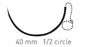 Surgical Specialties Quill Variable Loop Device Suture with Needle Absorbable Uncoated Violet Suture PDO (Polydioxanone) Size 2 70 cm Suture 1-Needle 40 mm Length 1/2 Circle Reverse Cutting Needle - VLP-2011