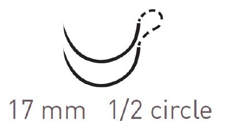 Quill Knotless Tissue-Closure Device, Monoderm - Suture with Needle Absorbable Coated Violet Suture Barbed Monofilament Polyglycolic Acid / PCL Size 2 - 0 16 cm Suture Double-Armed 17 mm Length 1/2 Circle Taper Point Needle - VP-2000Q