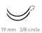 Quill Knotless Tissue-Closure Device, Monoderm - Suture with Needle Absorbable Coated Undyed Suture Barbed Monofilament Polyglycolic Acid / PCL Size 2 - 0 40 cm Suture Double-Armed 19 mm Length 3/8 Circle Precision Reverse Cutting Needle - YA-2032Q