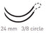 Quill Knotless Tissue-Closure Device, Monoderm Suture with Needle Absorbable Coated Undyed Suture Barbed Monofilament Polyglycolic Acid / PCL Size 2-0 40 X 40 cm Double-Armed 24 mm Length 3/8 Circle Precision Reverse Cutting Needle