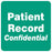 Tabbies HIPAA Labels "PATIENT RECORD CONFIDENTIAL", Green - 2"W x 2"H, -  500 per Roll - 40571